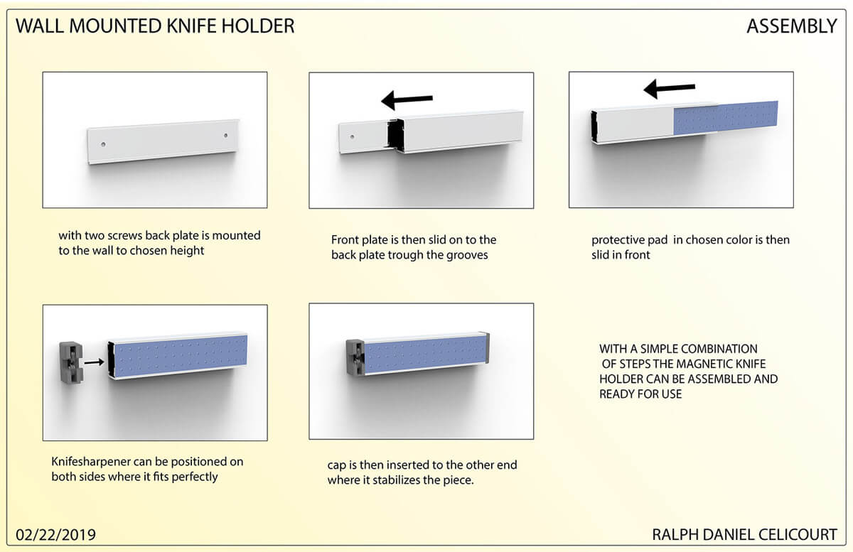 Wall Mounted Magnectic Knife Holder (3)