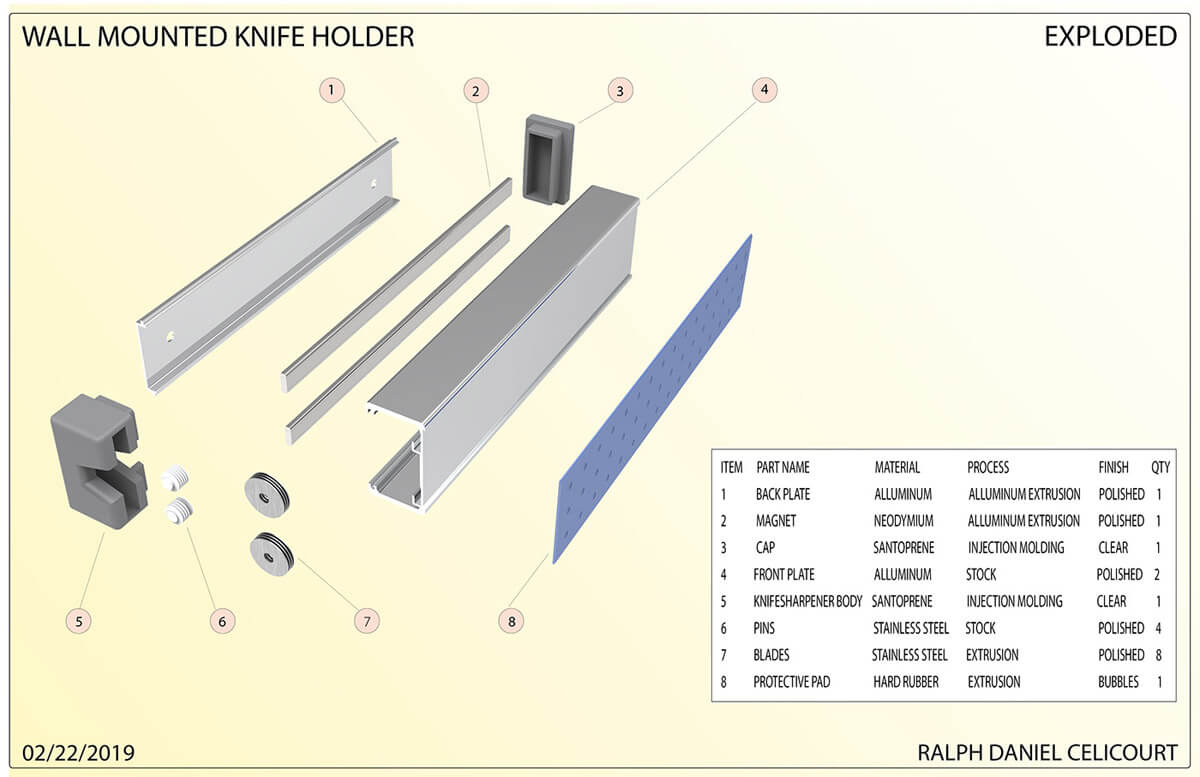 Wall Mounted Magnectic Knife Holder (7)